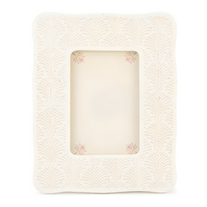 Carved White Marble Photo Frame