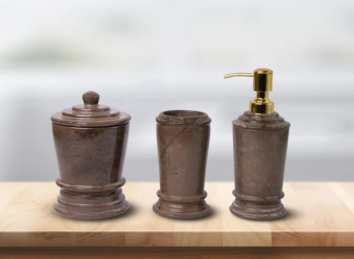 Marble Bathroom Set (Bronze Armani)