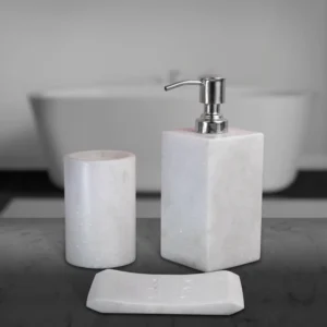 Marble Bathroom Set White