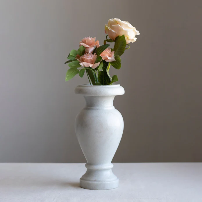 Marble Flower Vase – White