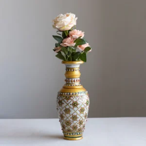 Marble Handpainted Flower Vase (12 Inch)