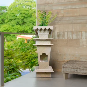 Marble Tulsi Pot, Katni Green