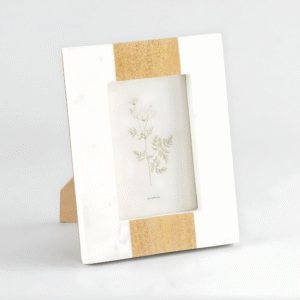 Marble & Wood Accent Photo Frame