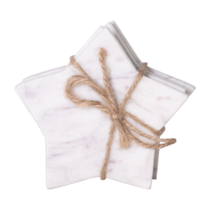 Star Marble Coasters Set of 4